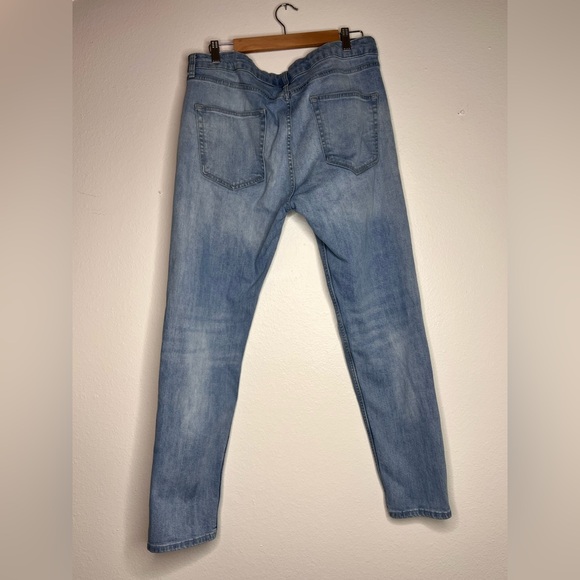 Topman Blue Stretch Skinny Jeans - Picture 5 of 5